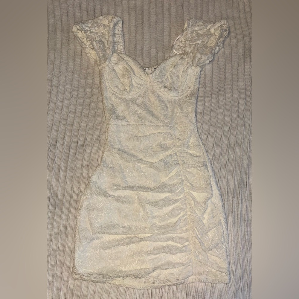 Windsor White Lace Mini Dress